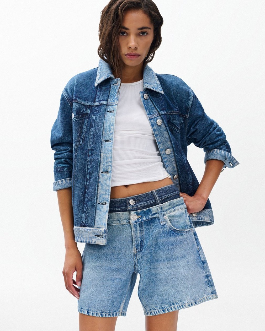 Miramar Kaia Layered Shorts Double Indigo