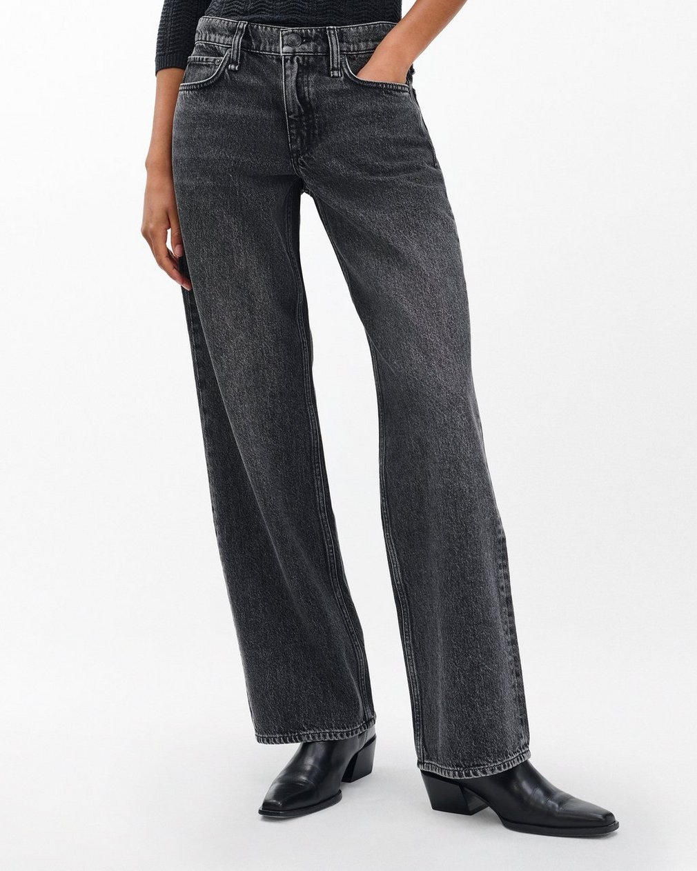 Saige Relaxed Straight Jeans Charcoal - Image 4