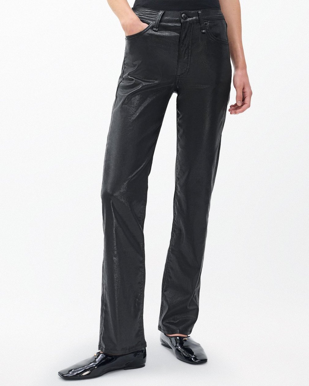 Harlow Straight Jeans Black Coated - Image 4