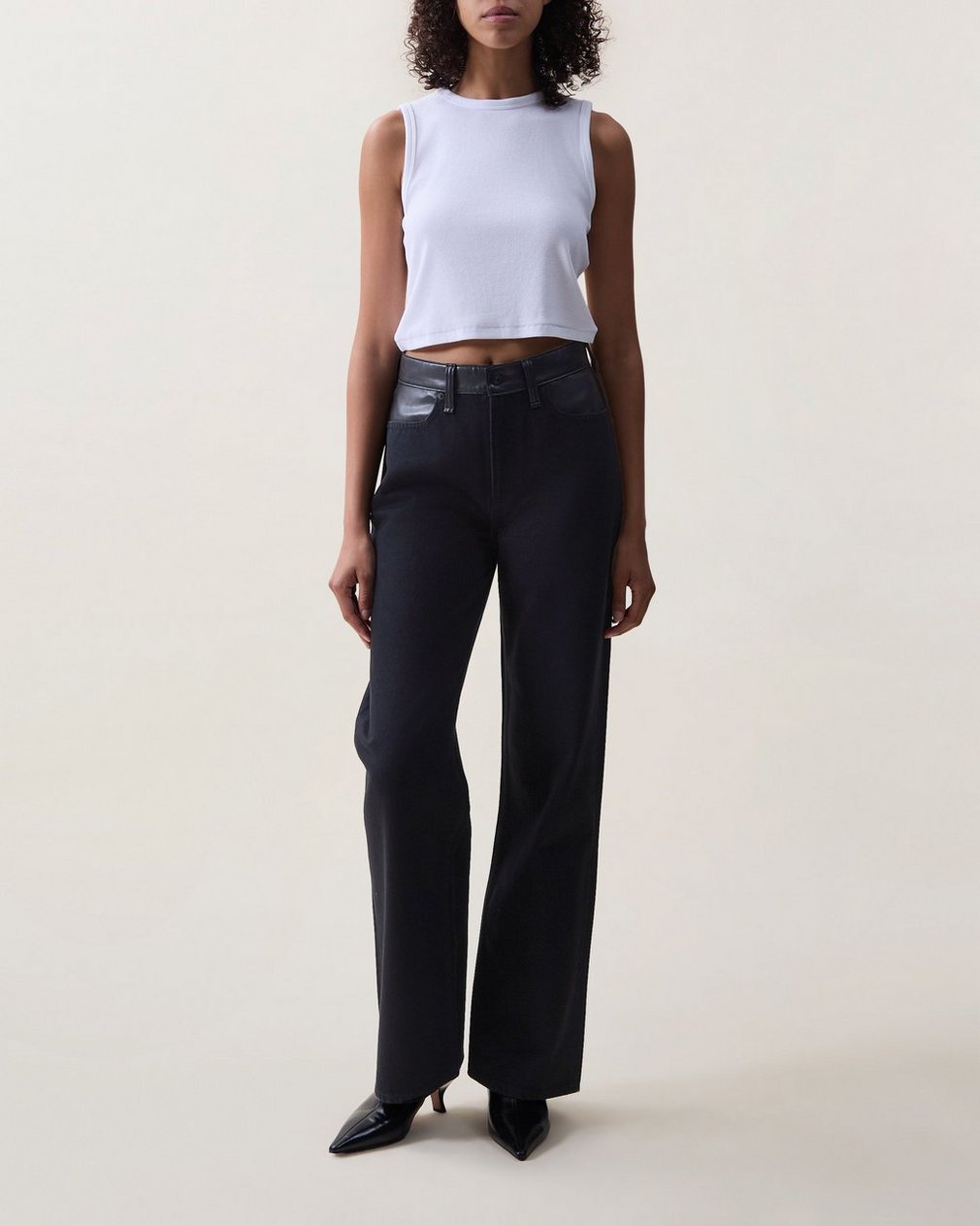 Lori Wide-Leg Jeans Black Combo