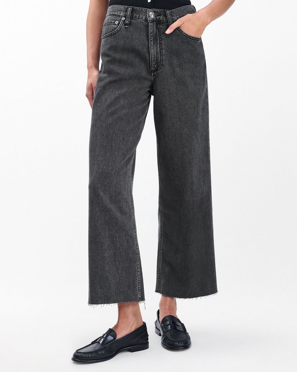 Andi Ankle Wide-Leg Jeans Raven - Image 4