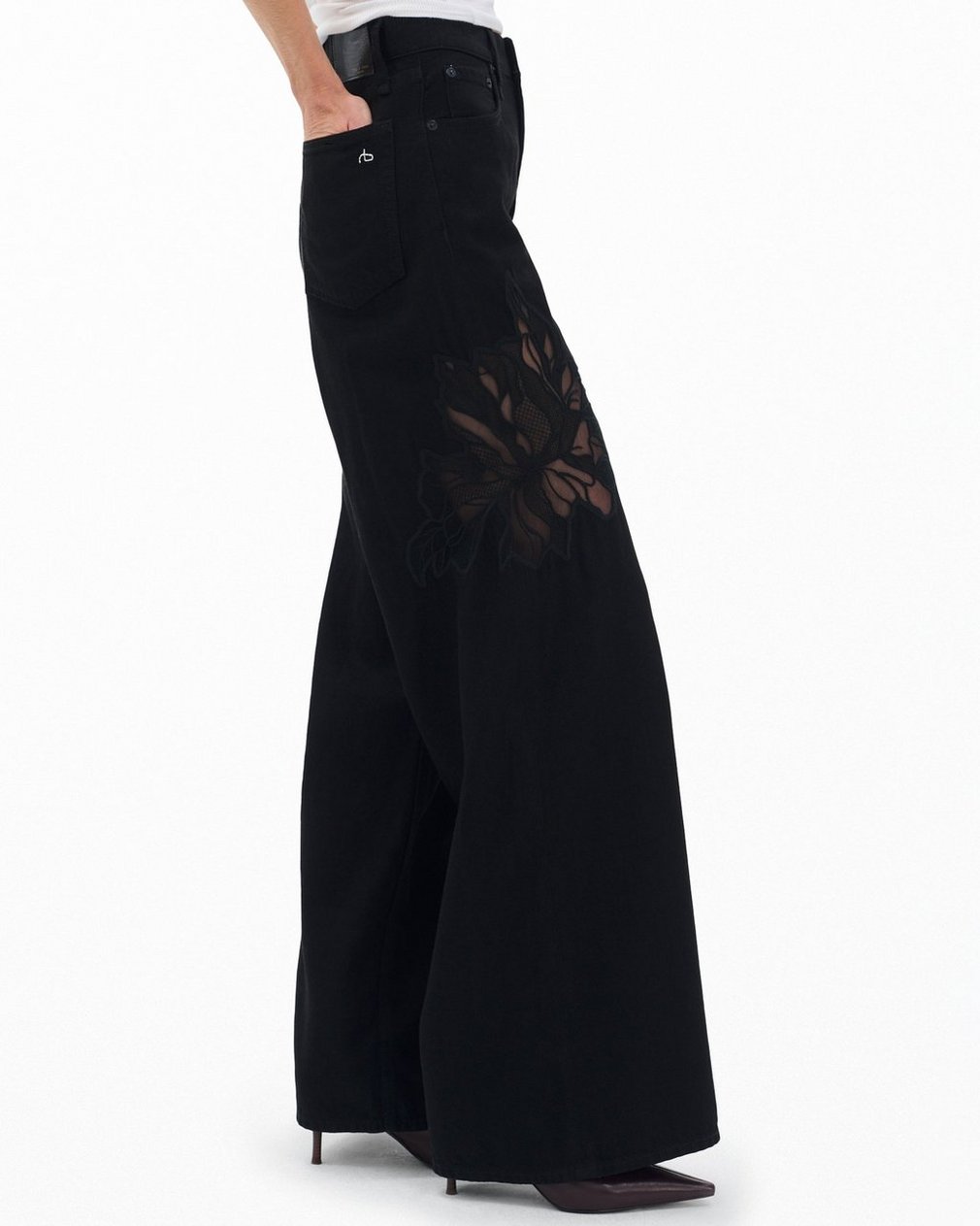 Sofie Wide-Leg Jeans Black Rinse - Image 4