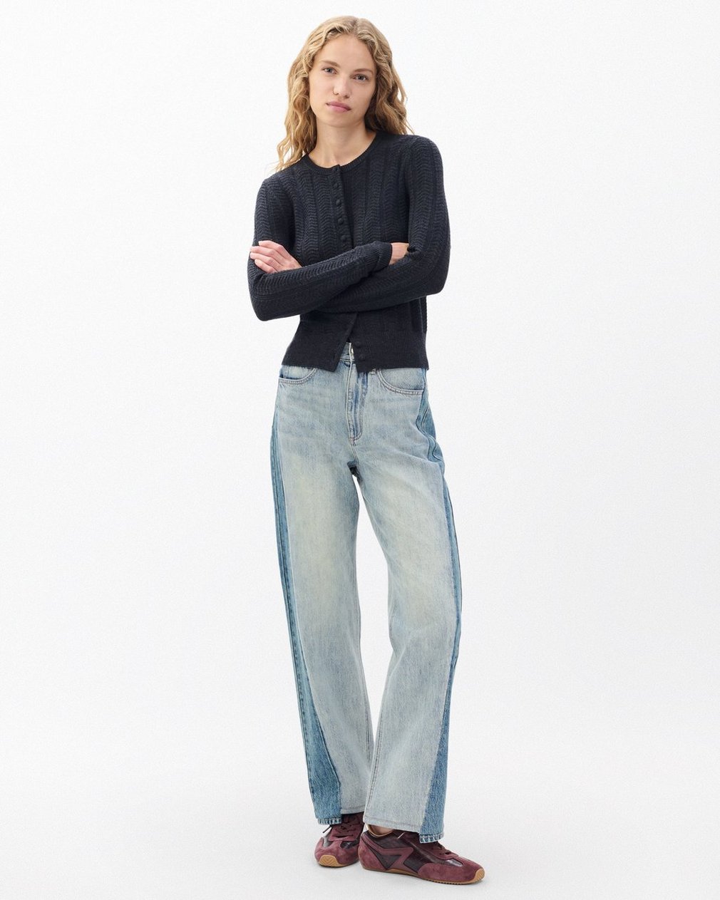 Shea Ankle Relaxed Straight Jeans York Spliced