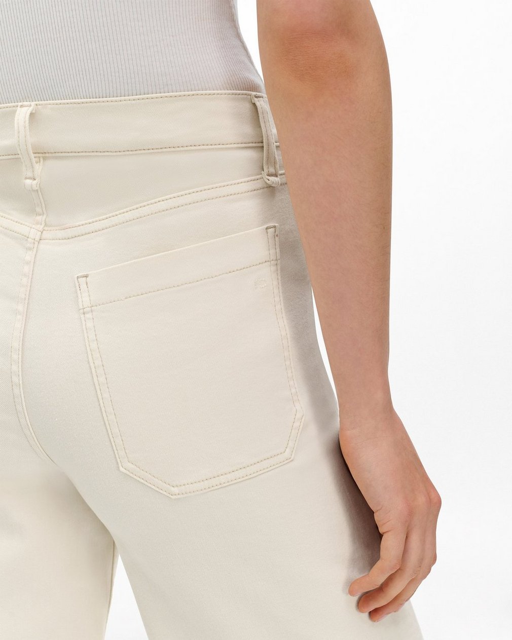 Hadley Wide-Leg Jeans Ecru - Image 5