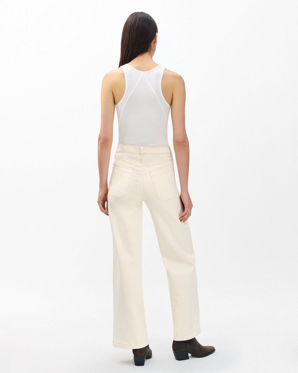 Hadley Wide-Leg Jeans Ecru - Image 6