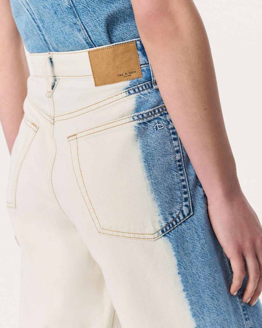 Logan Wide-Leg Jeans Bleach Stripe - Image 5
