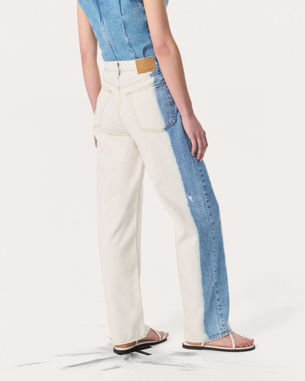 Logan Wide-Leg Jeans Bleach Stripe - Image 6