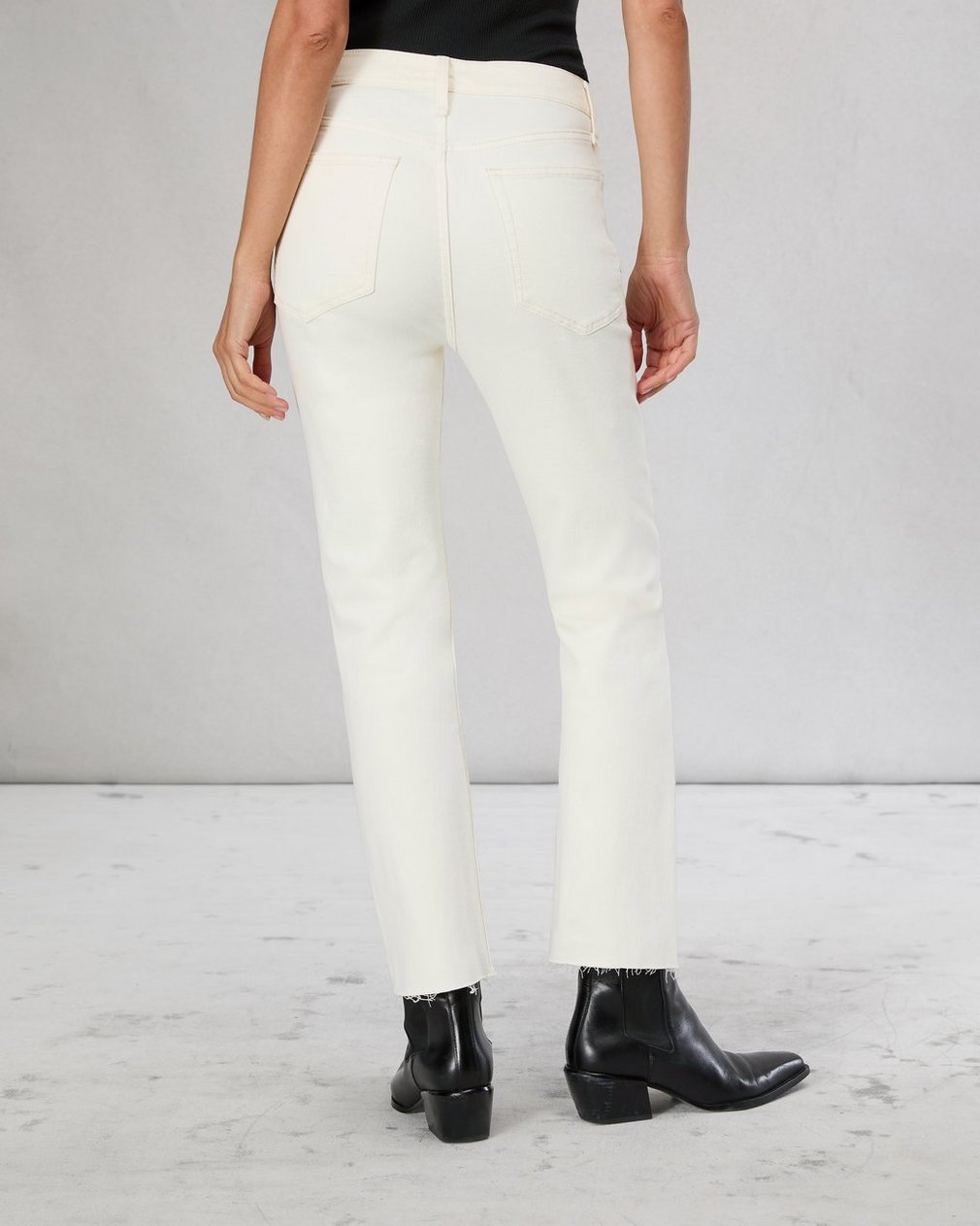 Peyton Ankle Bootcut Jean Ecru - Image 5