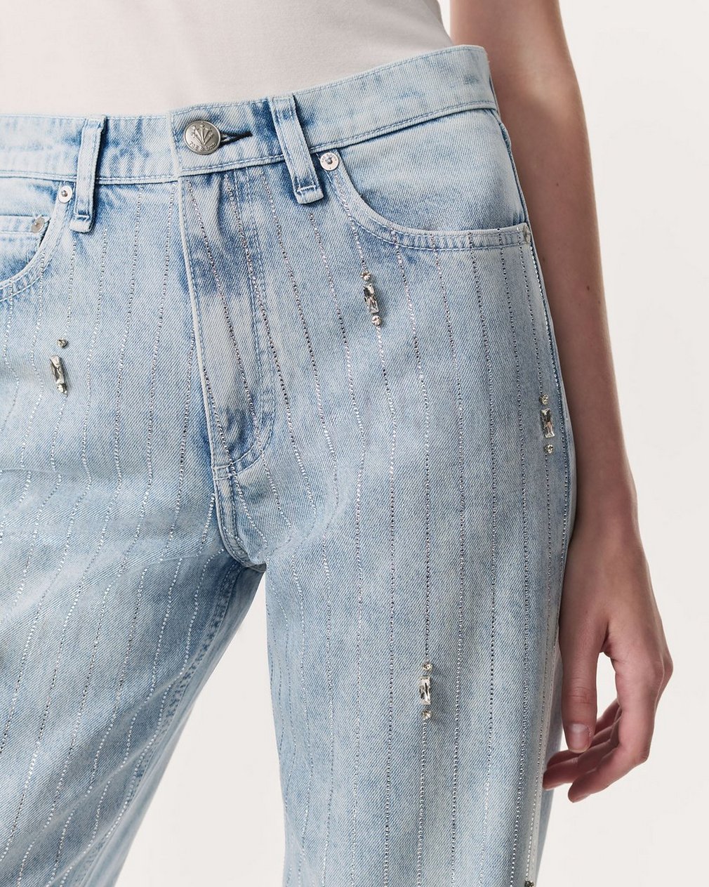 Shea Embellished Relaxed Straight Jeans Aliah With Jewel Stripe - Image 6