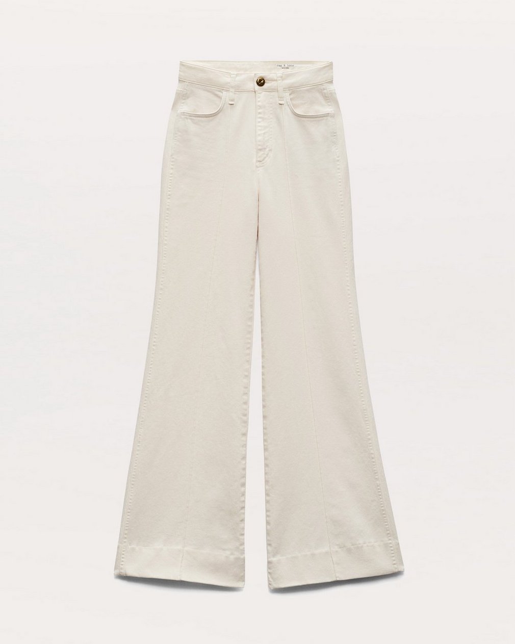 Skylar Wide-Leg Flare Jeans Ecru - Image 2