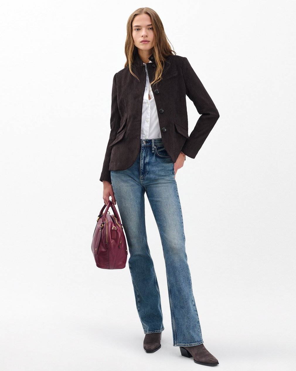 Slade Corduroy Blazer Brown - Image 3