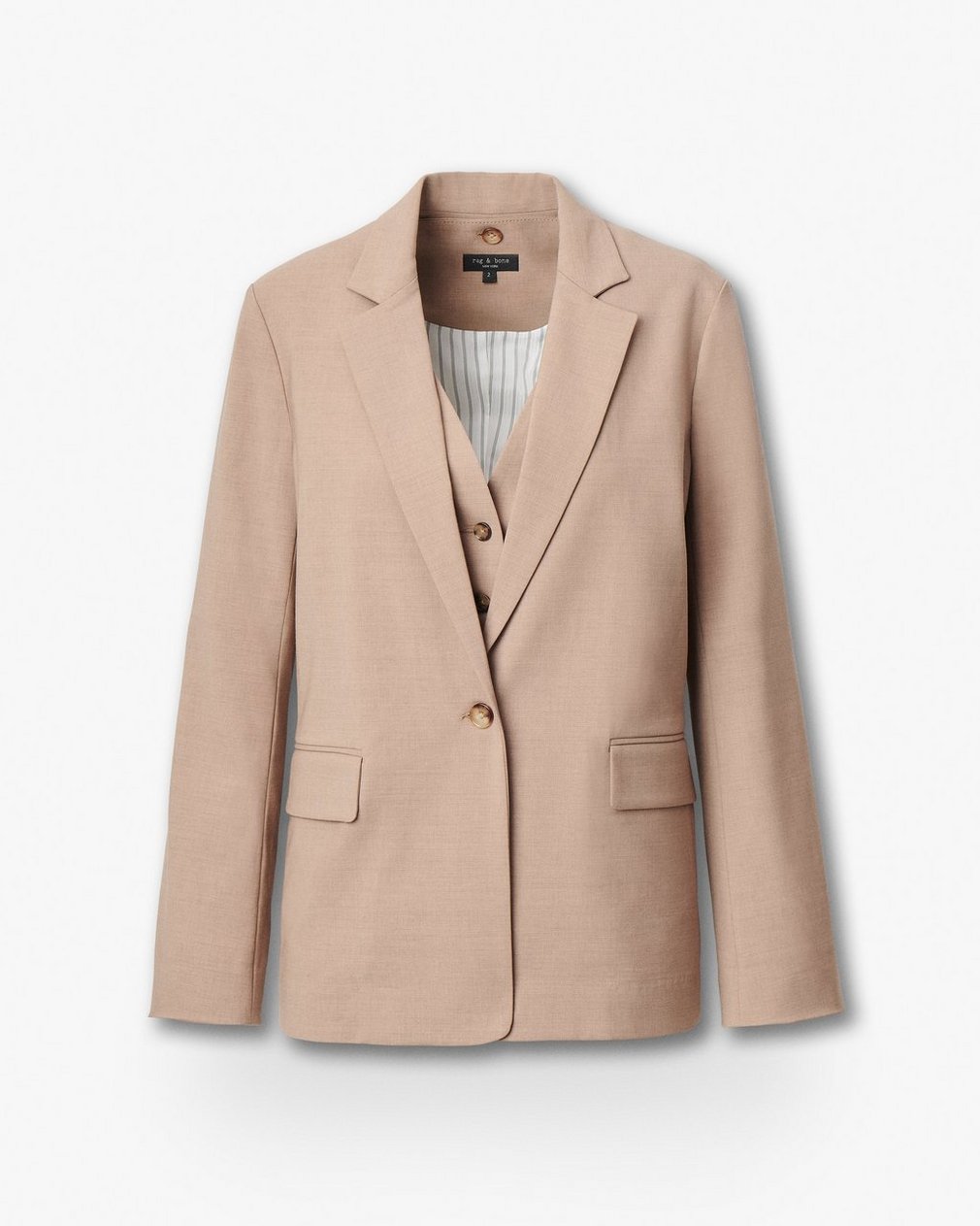 Jennifer Two-in-One Blazer Heathered Camel - Image 2