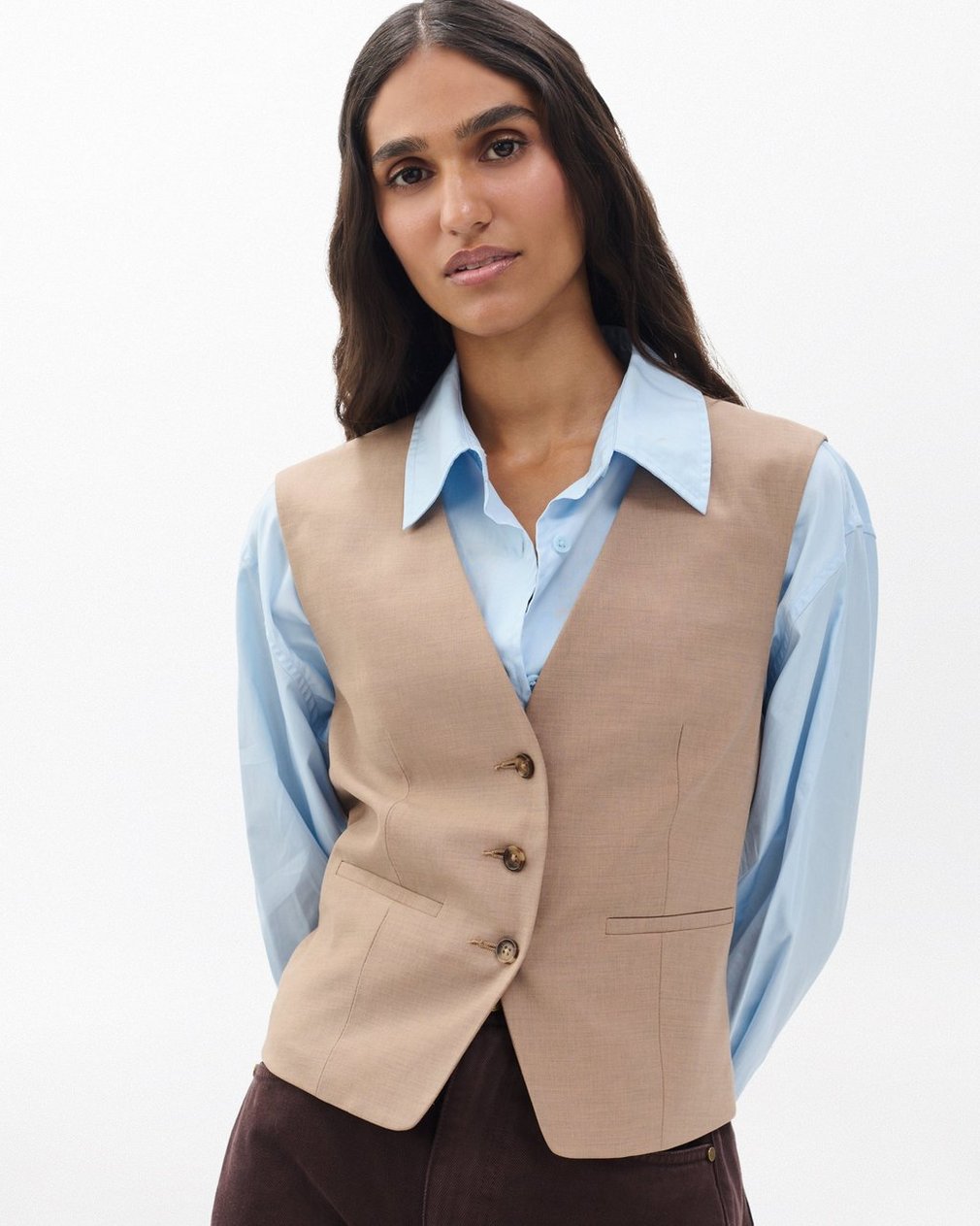 Jennifer Two-in-One Blazer Heathered Camel - Image 4