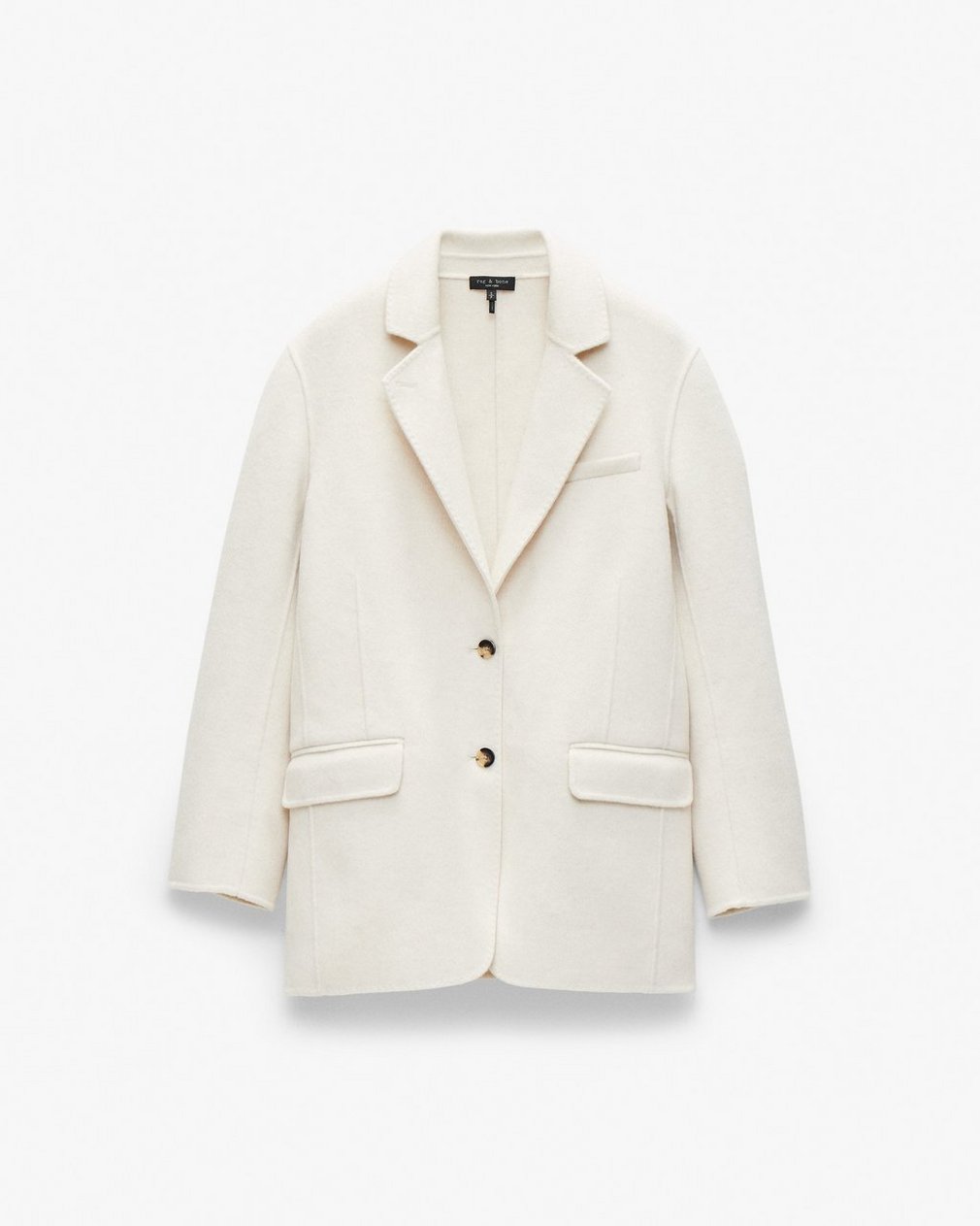 Zoe Double-Face Wool Blazer Ivory - Image 2