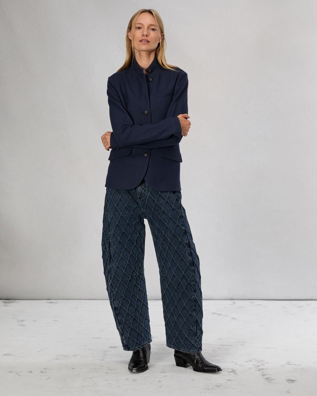 Slade Wool Blazer Navy - Image 3