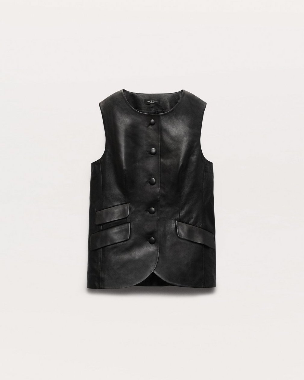 Slade Leather Vest Black - Image 2
