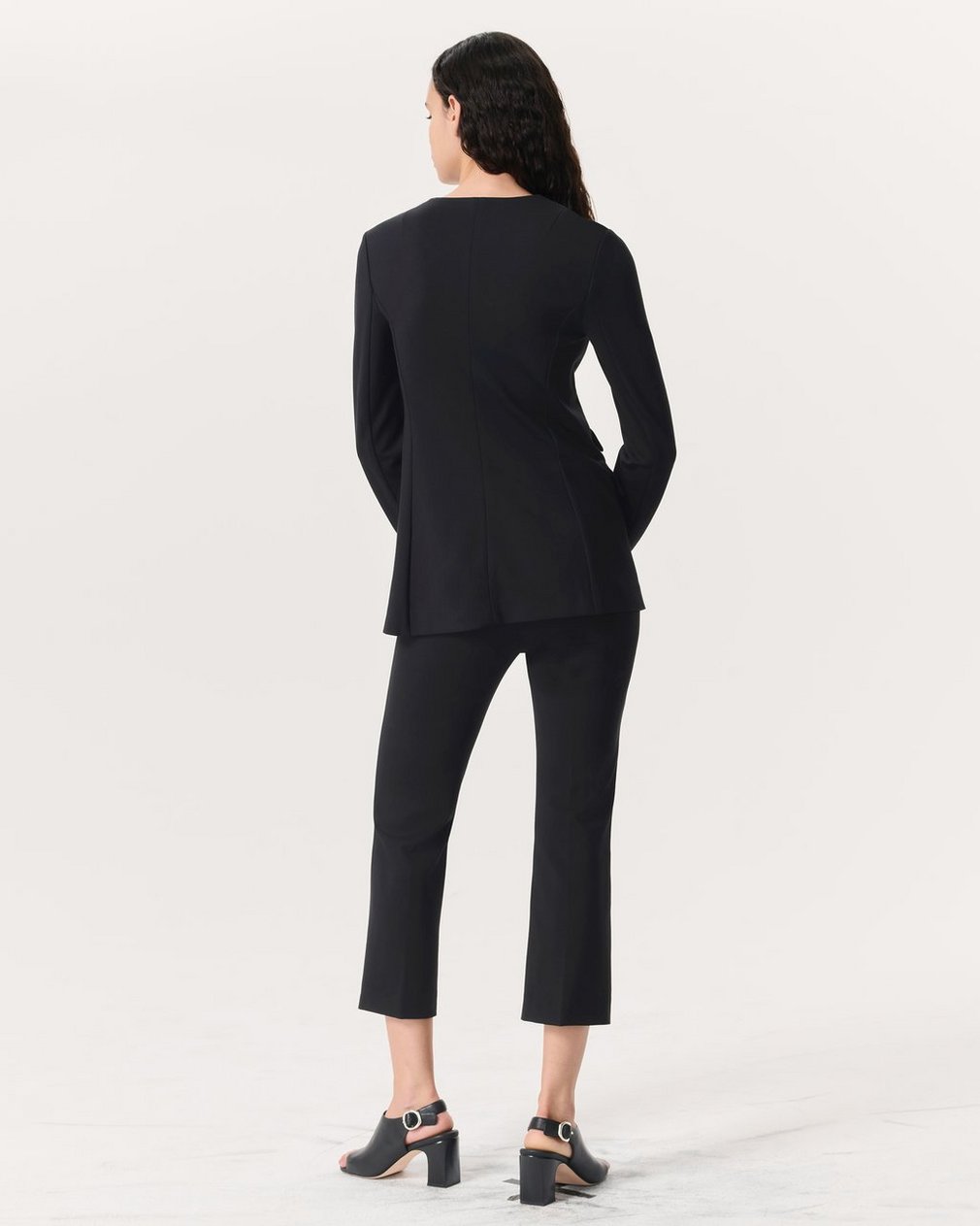 Roslyn Scoop-Neck Blazer Black - Image 5