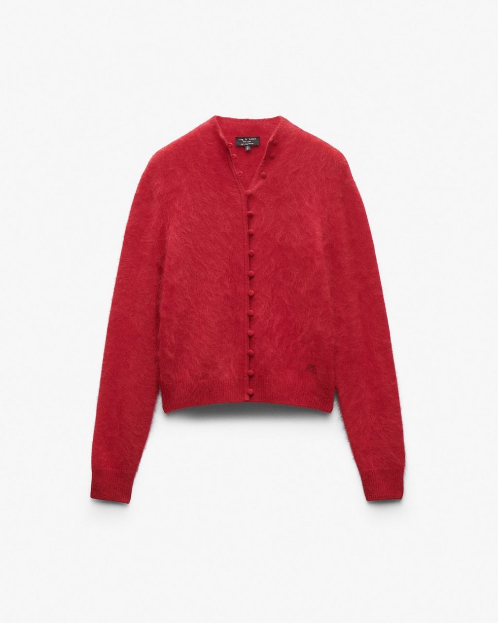Jada Brushed Cashmere Cardigan Red - Image 2