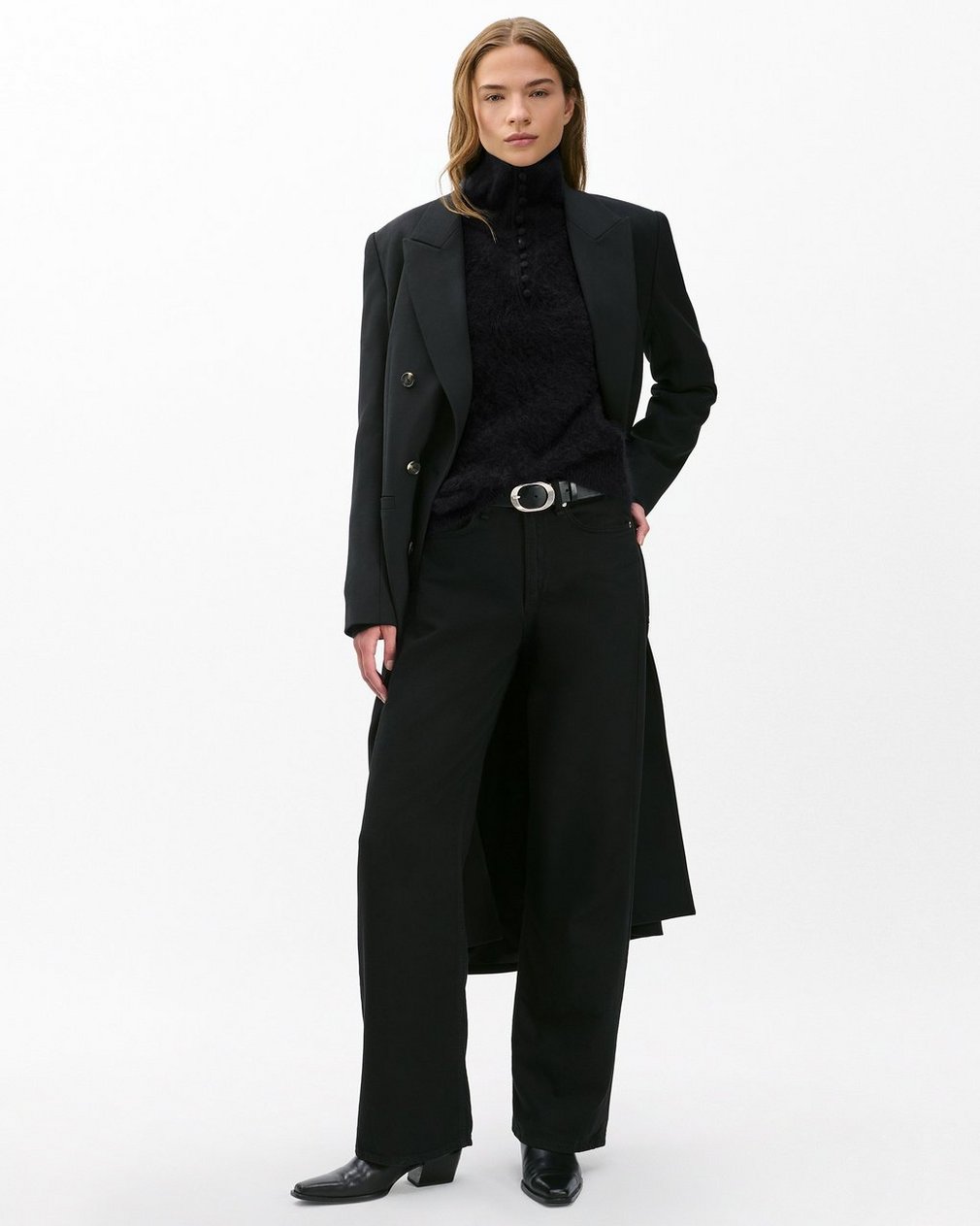 Jada Brushed Cashmere Sweater Black - Image 3