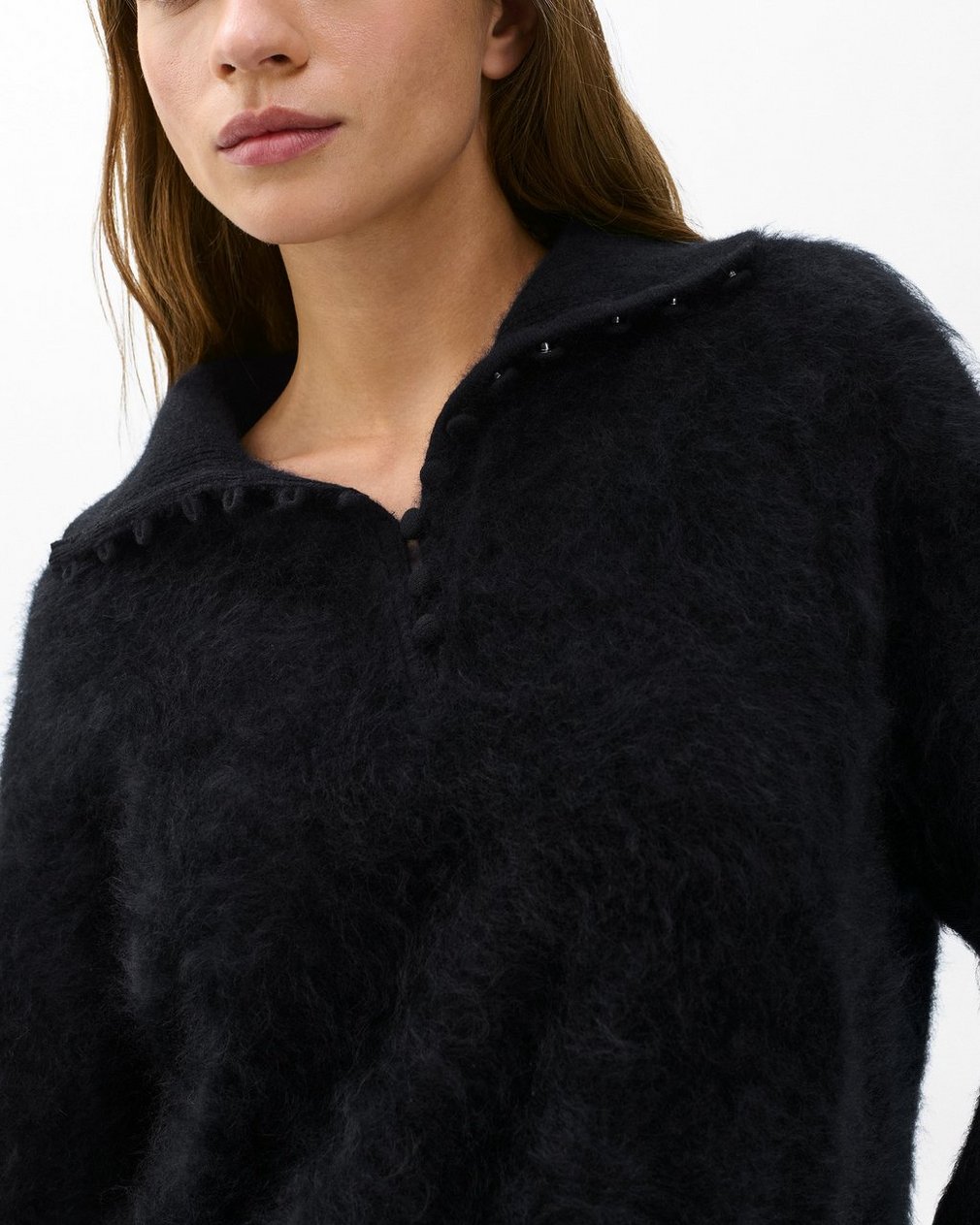 Jada Brushed Cashmere Sweater Black - Image 5