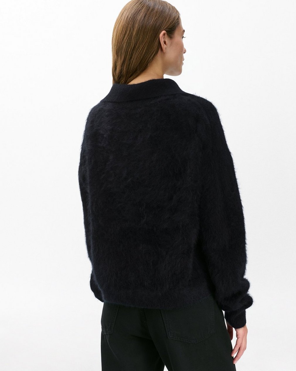Jada Brushed Cashmere Sweater Black - Image 6