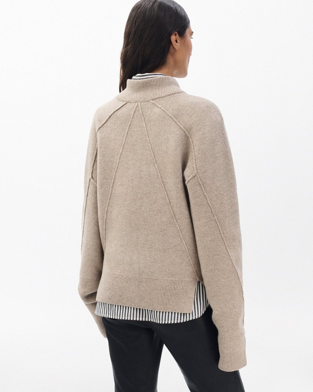 Bridget Mockneck Cardigan Taupe - Image 5