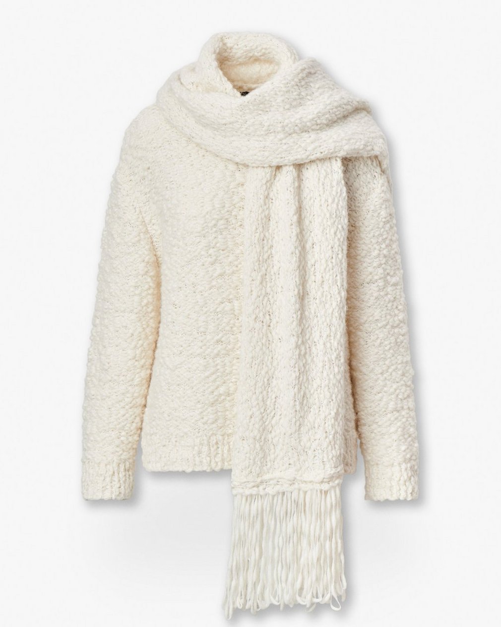 Luisa Scarf Sweater Ivory - Image 2