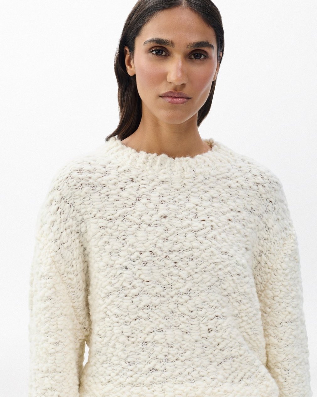 Luisa Scarf Sweater Ivory - Image 4