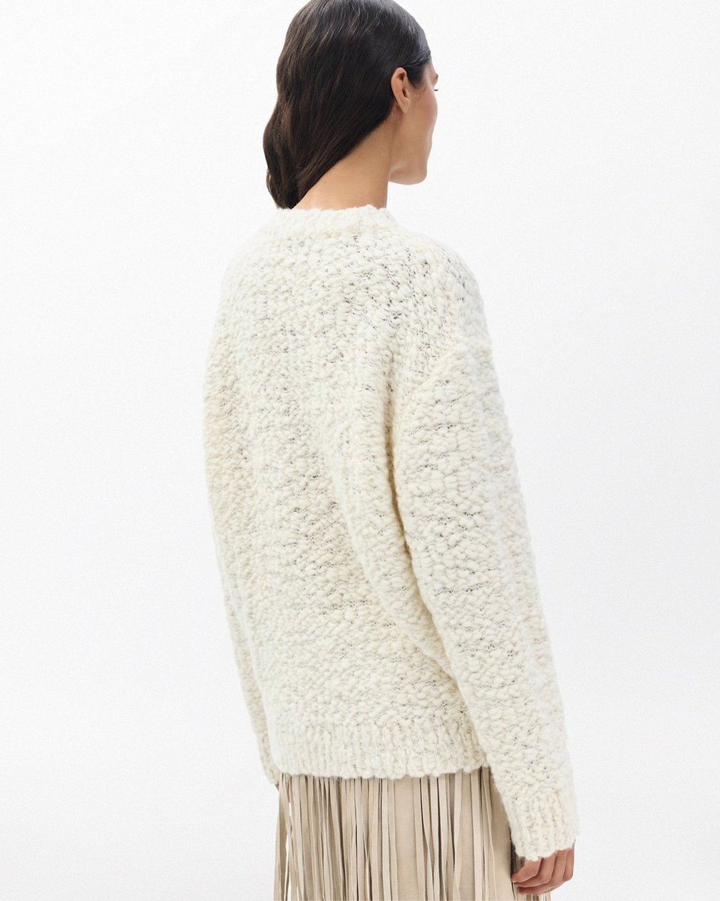 Luisa Scarf Sweater Ivory - Image 6