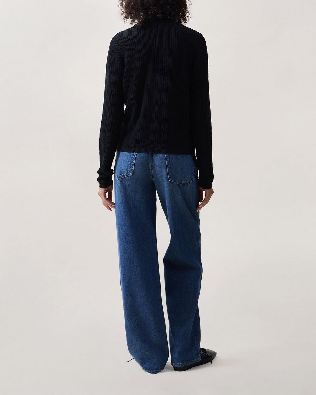 Vivi Open-Knit Cardigan Black - Image 2