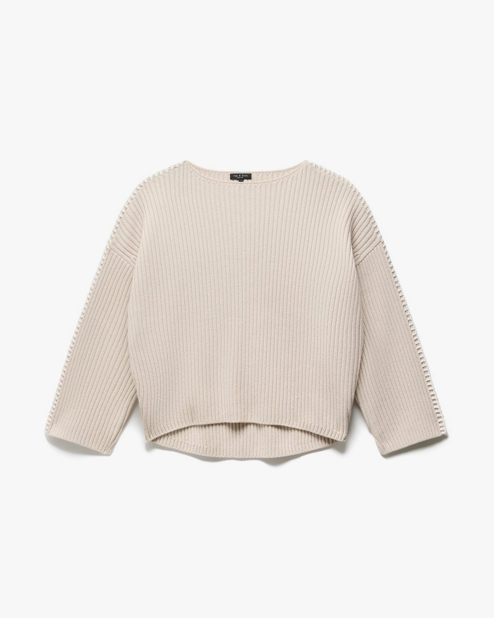Ingrid Boatneck Wool Sweater Light Oat - Image 2