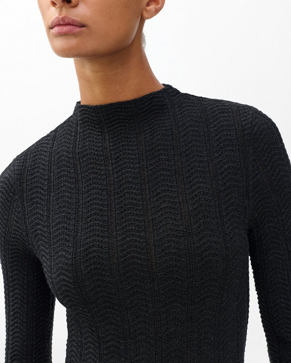 Francesca Merino Wool Turtleneck Charcoal - Image 5