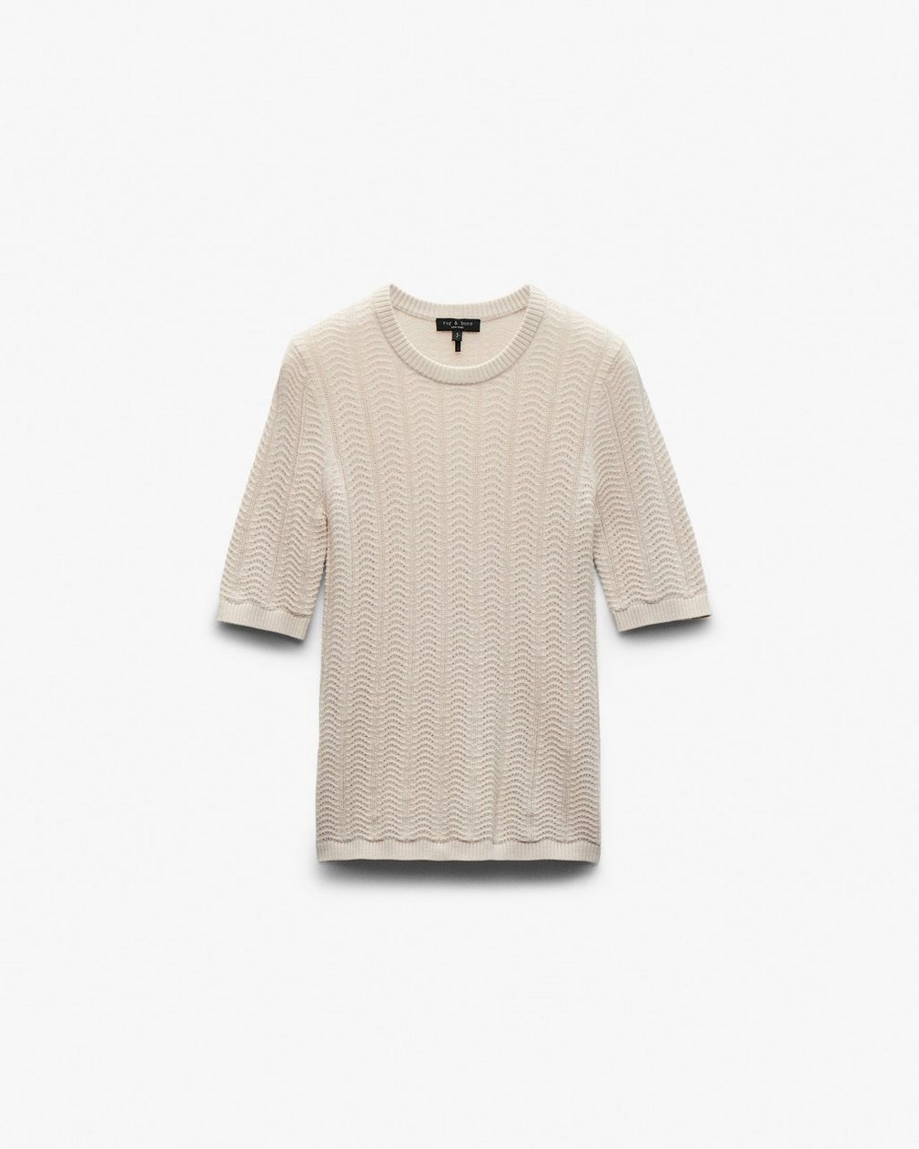 Francesca Merino Wool T Shirt Oatmeal - Image 2
