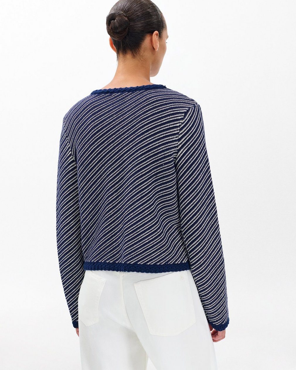 Claire Striped Cardigan Indigo - Image 6