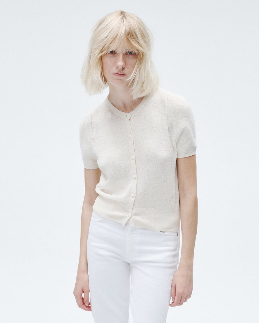 Dina Cotton Cardigan Ivory