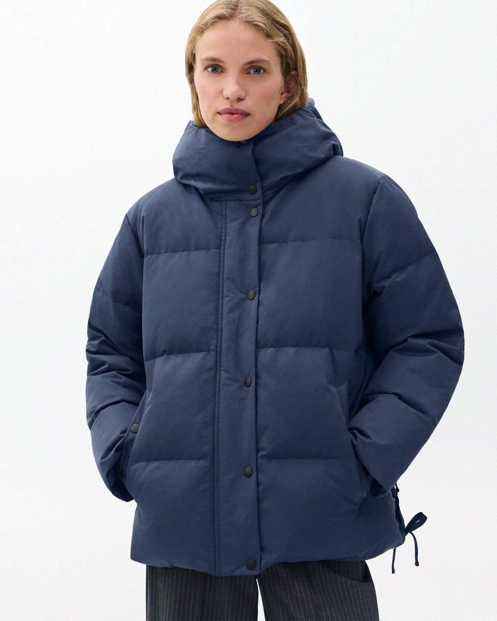 Leonard Puffer Jacket Navy - Image 3