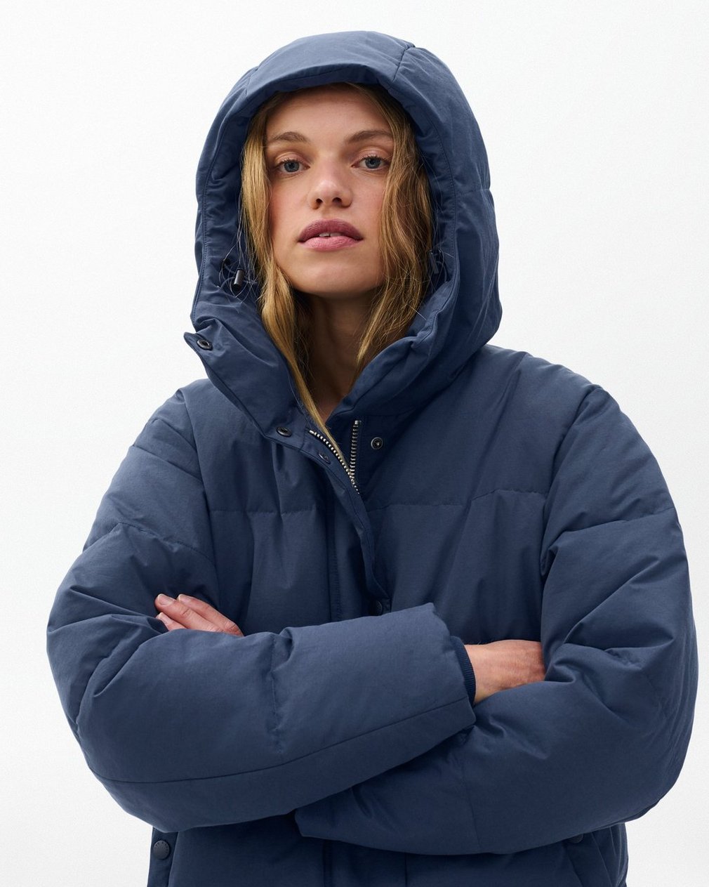 Leonard Puffer Jacket Navy - Image 4