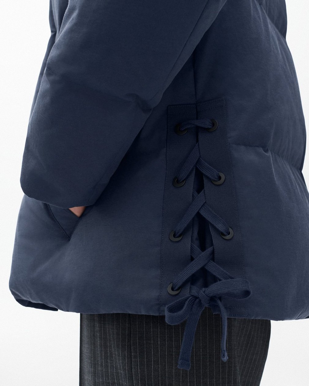 Leonard Puffer Jacket Navy - Image 5