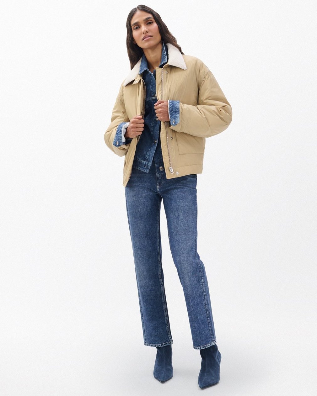 Nonie Puffer Jacket Khaki - Image 3