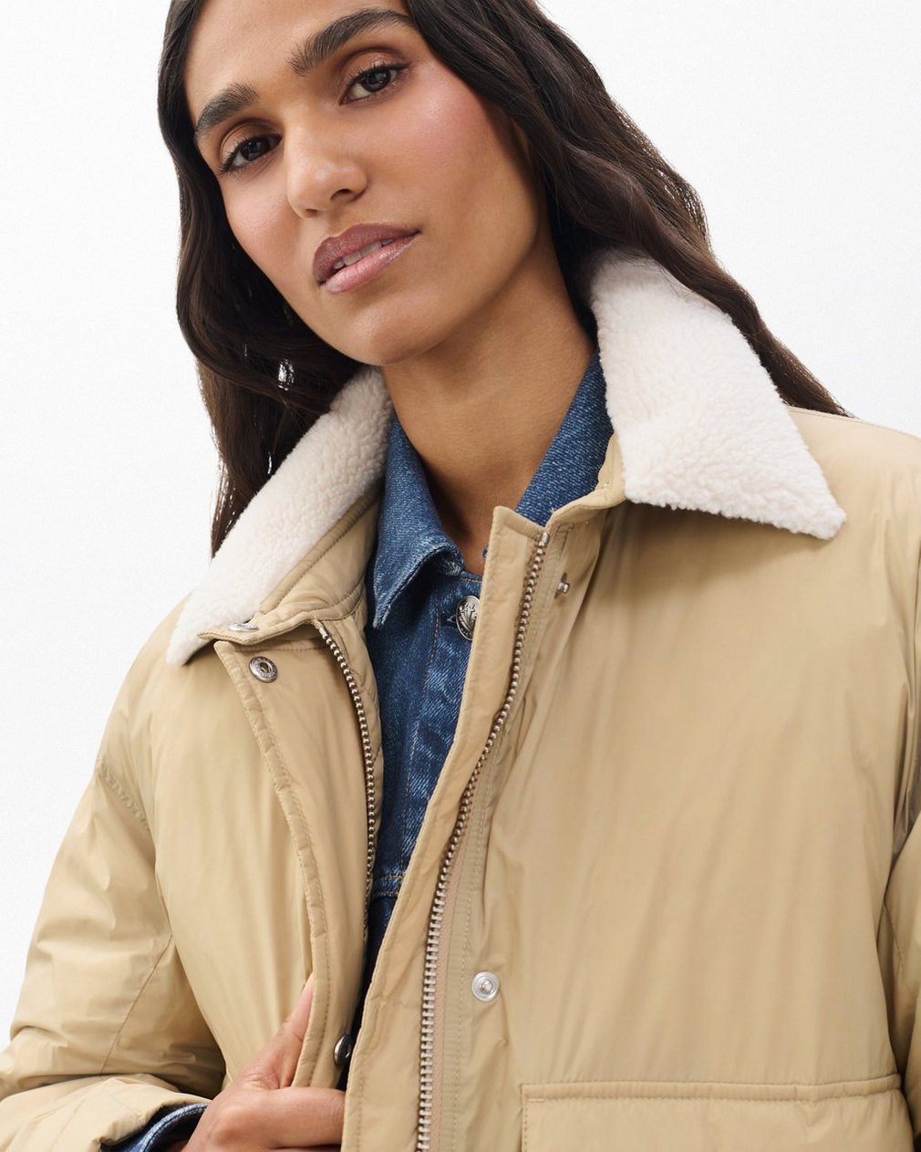 Nonie Puffer Jacket Khaki - Image 4