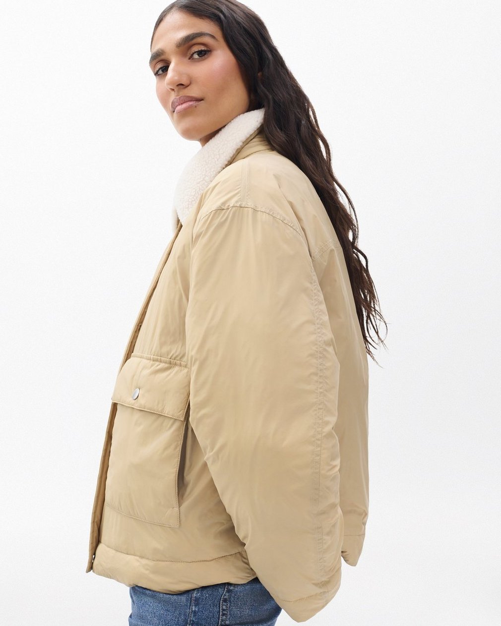 Nonie Puffer Jacket Khaki - Image 5