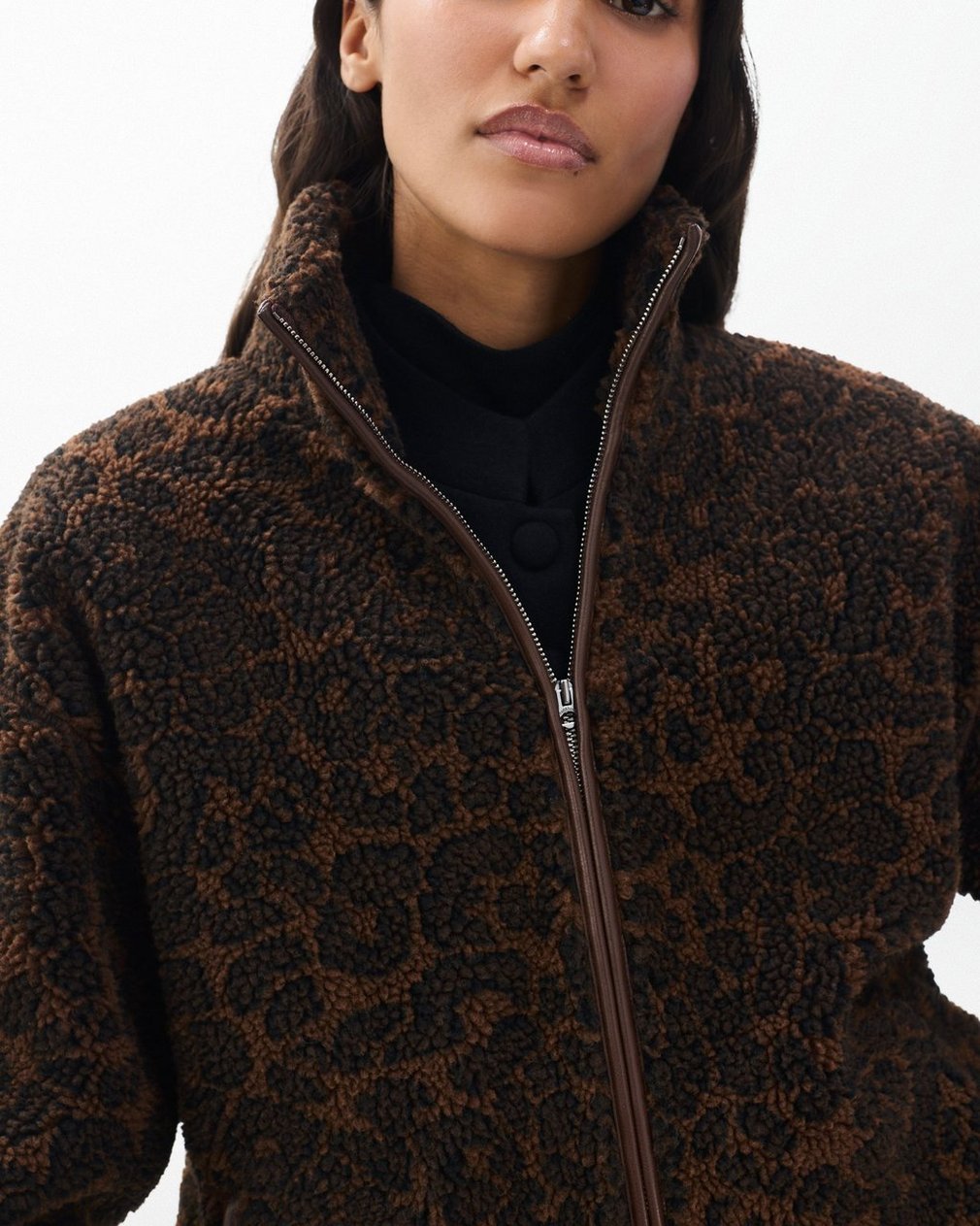 Sun Leopard Sherpa Jacket Leopard - Image 4