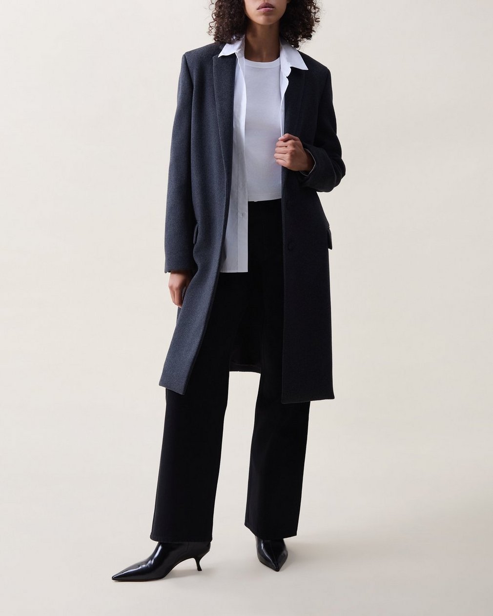 Avanti Wool-Blend Coat Charcoal - Image 3