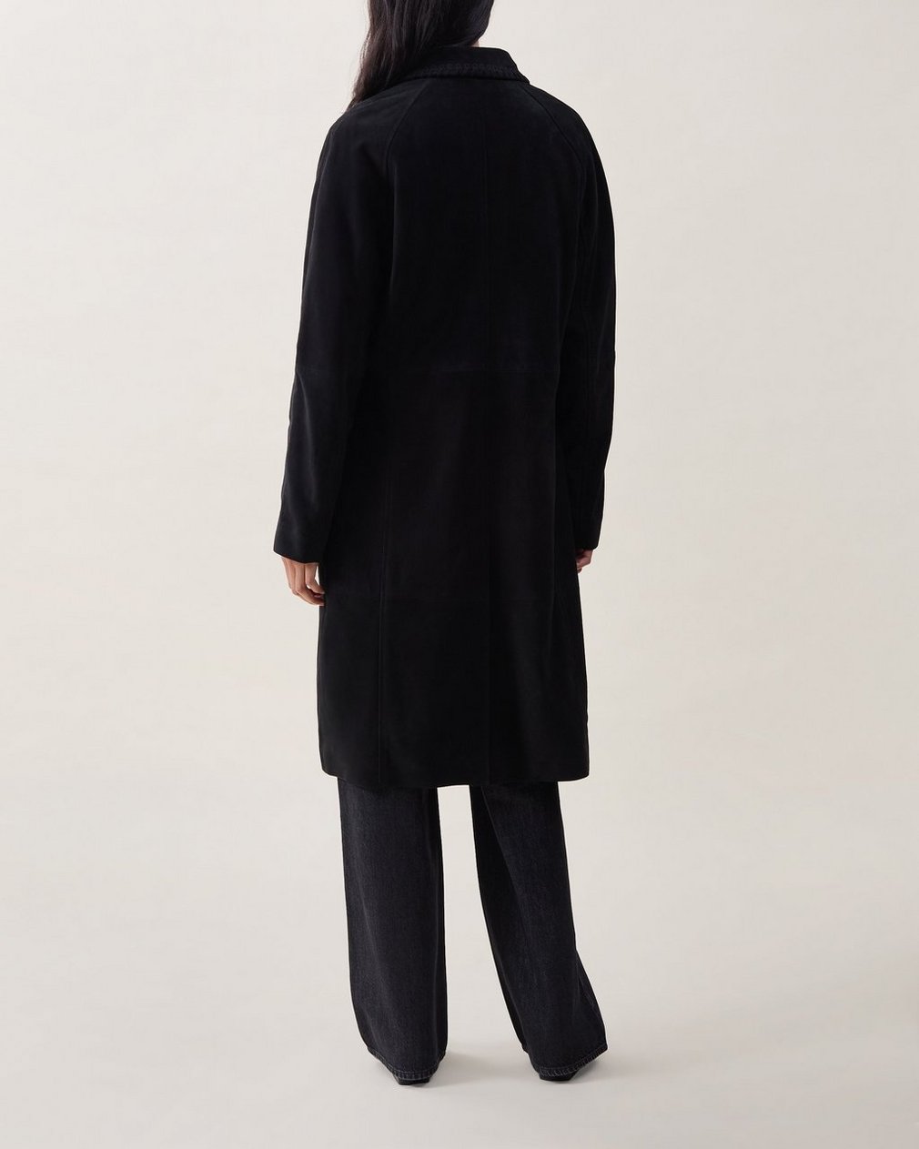 Morin Suede Coat Black - Image 2
