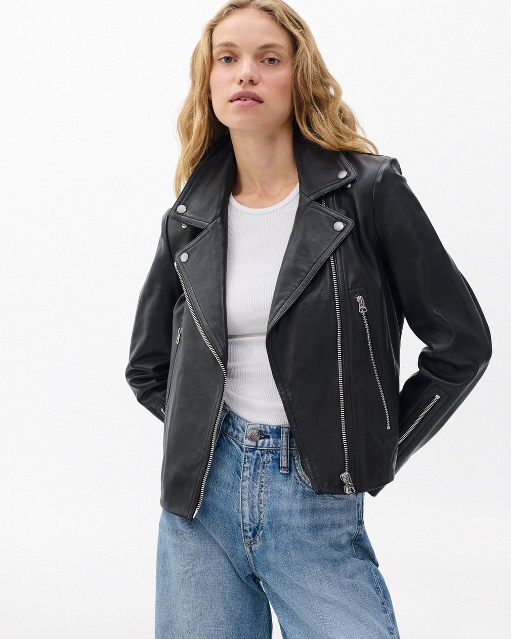 Mack Leather Moto Jacket for WoMen