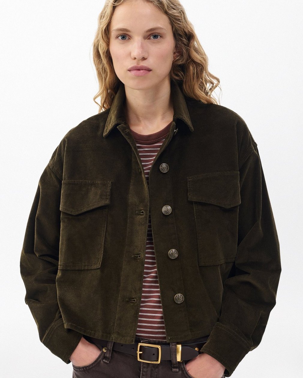 Jaiden Stretch Corduroy Shirt Jacket Balsam