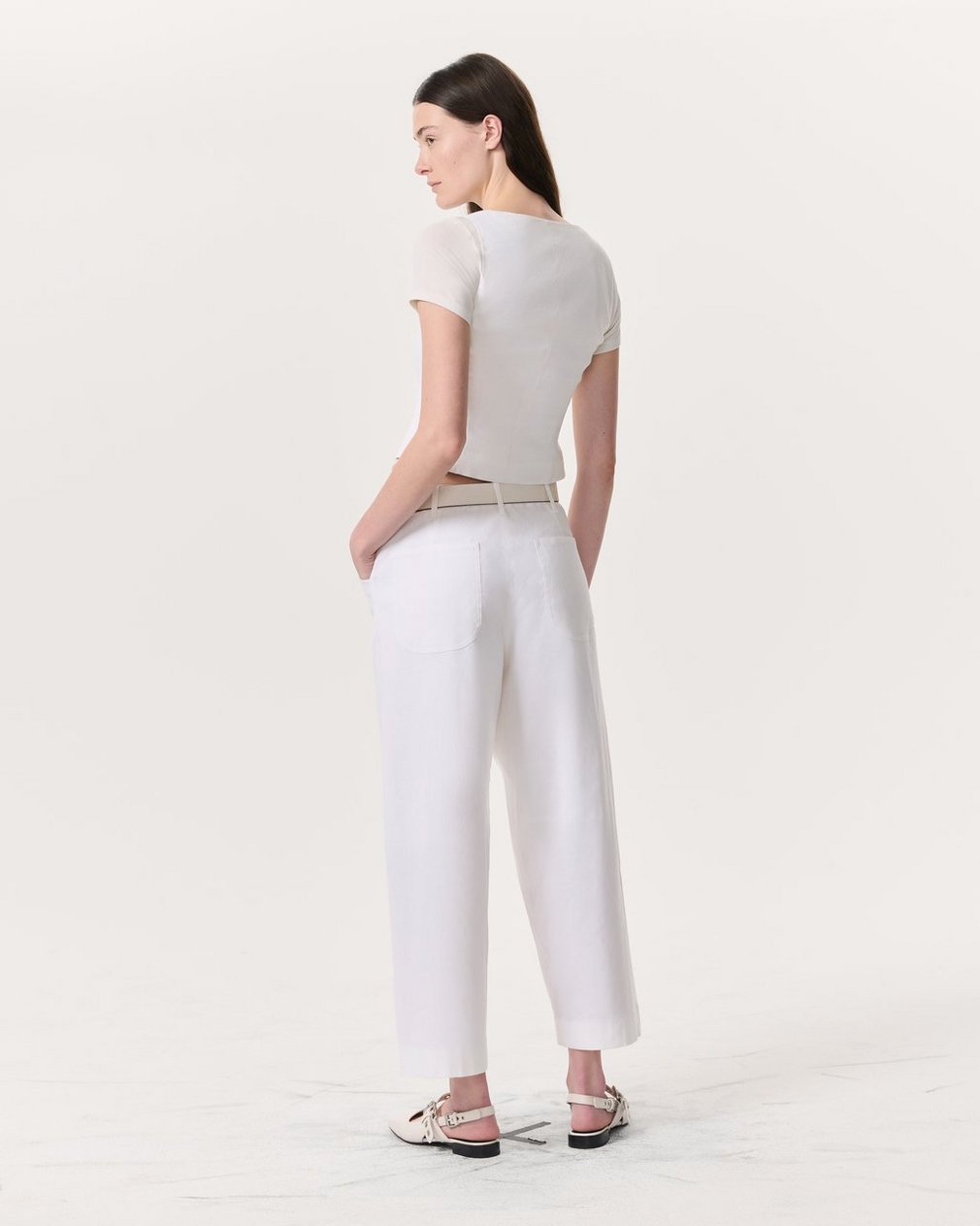 Mariana Linen-Blend Vest White - Image 5