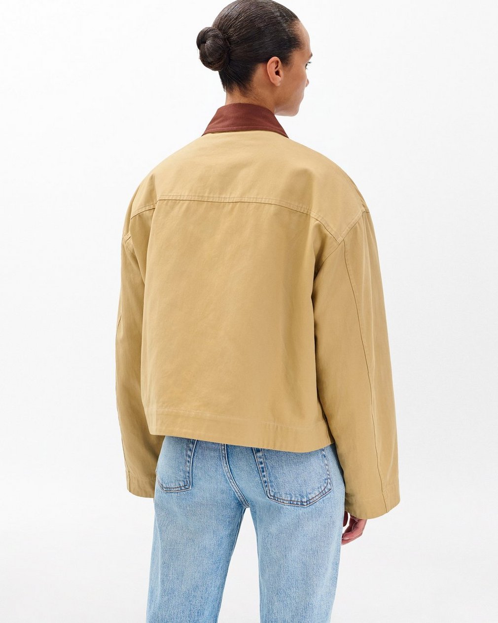 Nonie 2-in-1 Cotton Twill Jacket Beige - Image 6
