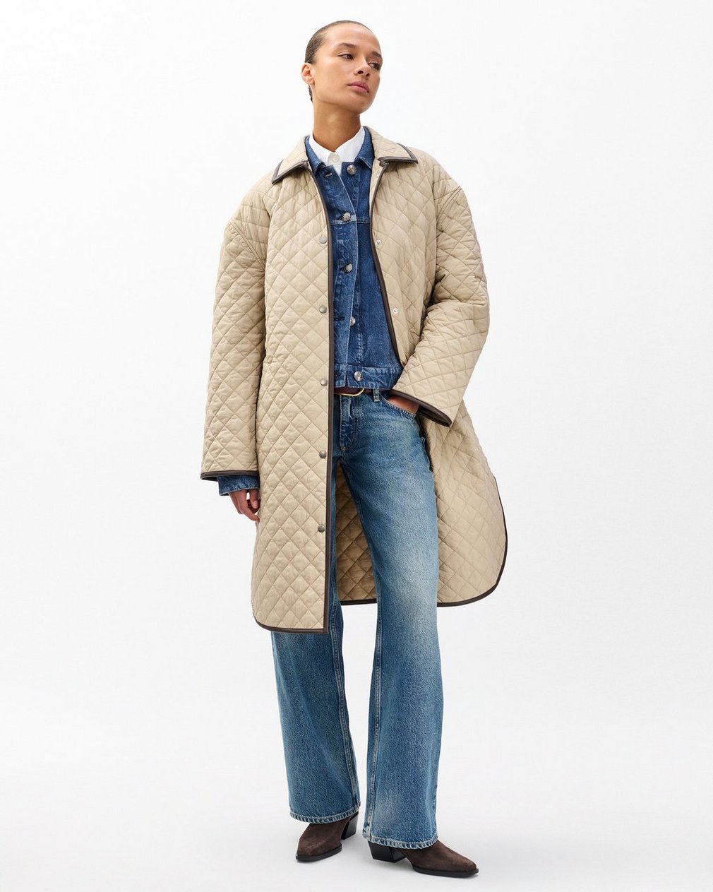Kelly Quilted Jacket Tan - Image 3