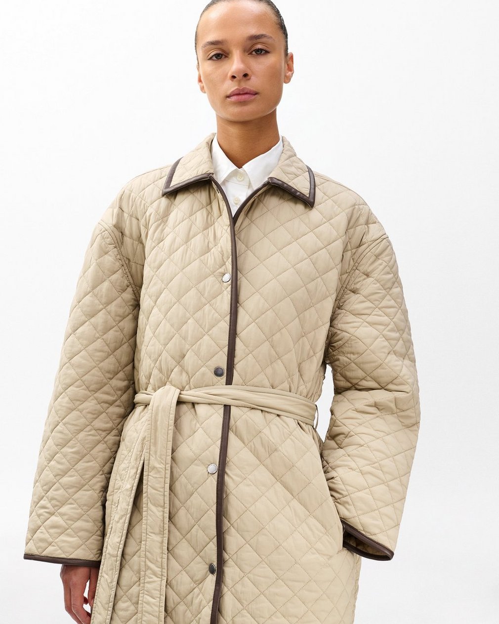 Kelly Quilted Jacket Tan - Image 4
